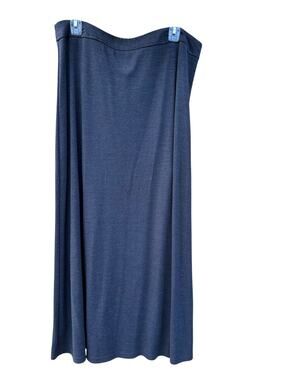 Freeport Studio Gray Maxi Skirt Size 18 Soft Stretch Pull-On Modest